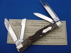 Case Classic 6488 Brown Rogers Bone Handle Four Blade Congress Knife 0045