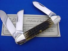 Case Classic 6394 Green Corn Cob Bone Handle Gunboat Canoe Knife