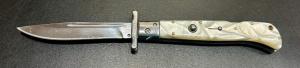 Italian-Style "Roma" 11" Swing-Guard Lockback Knife, Pearlex Scales