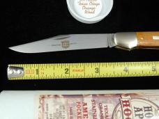 Great Eastern Cutlery GEC Smooth Texas Osage Orange Wood Horse Apple Hogan Knife NIT 651122SS USA