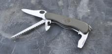 Victorinox SAK For German Bundeswehr 4 1/2" Closed 7 Functions Light Use 1980s Mil Green Handles
