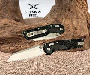 Microtech MSI RAM LOK Mini Frag Aluminum Handles w Apocalyptic M390MK 210M-12FR