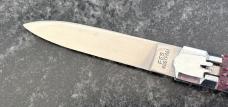 FES Rostfrei Lever Lock Switchblade Knife, Faux Red Stag, Germany, Unused