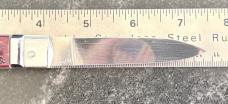 FES Rostfrei Lever Lock Switchblade Knife, Faux Red Stag, Germany, Unused