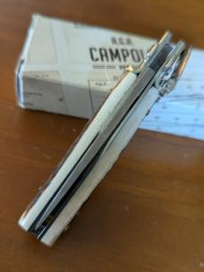 AGA CAMPOLIN DAMASCUS 15CM-6 INCH MINI DOMINUS LEVERLOCK IN ALPINE STAG HORN AUTO NEW IN BOX 