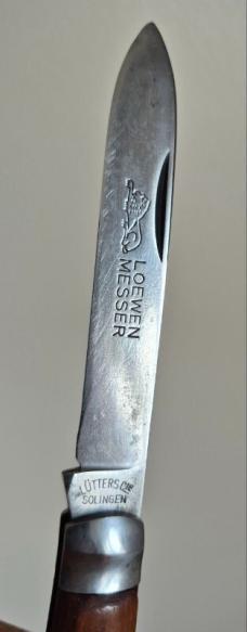 4 1/4" Rare Vintage C. Lutters & Cie Loewen Messer Pocket Knife, Solingen Germany 