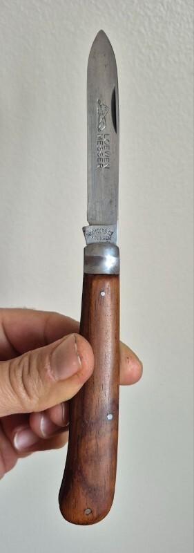 4 1/4" Rare Vintage C. Lutters & Cie Loewen Messer Pocket Knife, Solingen Germany 