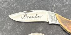 Vintage Parker Bearclaw Pendant Folding Knife, Mother Of Pearl Scale, Japan, Unused
