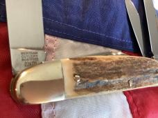 2010 Hen & Rooster -Bertram Cutlery Large "Hillbilly" Congress w/ Nice Stag Handles