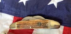 2010 Hen & Rooster -Bertram Cutlery Large "Hillbilly" Congress w/ Nice Stag Handles