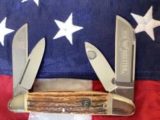 2010 Hen & Rooster -Bertram Cutlery Large "Hillbilly" Congress w/ Nice Stag Handles