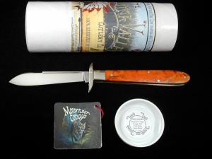 Tuna Valley Cutlery Orange Arctic Curly Birch Mountain Cougar Swing Guard Knife 1 of 16 COA Made USA