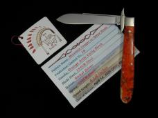 Tuna Valley Cutlery Orange Arctic Curly Birch Mountain Cougar Swing Guard Knife 1 of 16 COA Made USA
