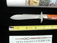 Tuna Valley Cutlery Orange Arctic Curly Birch Mountain Cougar Swing Guard Knife 1 of 16 COA Made USA
