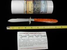 Tuna Valley Cutlery Orange Arctic Curly Birch Mountain Cougar Swing Guard Knife 1 of 16 COA Made USA