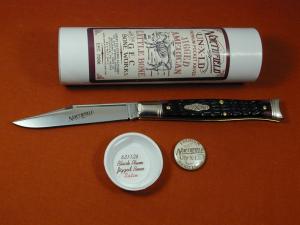Great Eastern Cutlery GEC Black Plum Jigged Bone Fish Tail Mako Knife NIT USA 631126