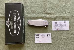 Nicholas Nichols Knives USA Frame Lock quotGuppyquot CPM Magnacut Knife MIB