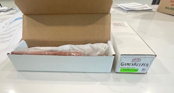 Bark River Gameskeeper Bronze Maple Burl Mint in original box. Discontinued item