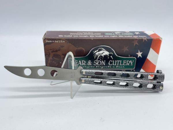 2011 BEAR & SON USA 114R Silver Vein Balisong Butterfly w/ OMP Box 2011 BEAR & SON USA 114R Silver Vein Balisong Butterfly w/ OMP Box