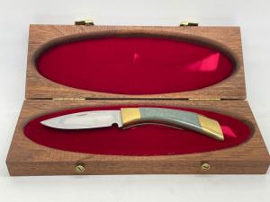 1980s BROWNING USA Wyoming Jade South Pass Lockback (1/2000) w/ OMP Display Box