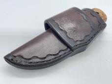 CARY THOMAS Custom Handmade 3 Finger Spalted Maple Utility Knife w/ Sheath