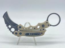 MANTIS Vuja De Balisong Desert Tan G-10 Karambit Crossover