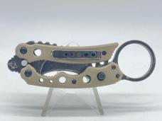 MANTIS Vuja De Balisong Desert Tan G-10 Karambit Crossover