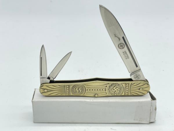 Drittes (Third) Reich Adolf Hitler Signature Nazi SS Brass Whittler w/ OMP Box Drittes (Third) Reich Adolf Hitler Signature Nazi SS Brass Whittler w/ OMP Box