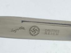 Drittes (Third) Reich Adolf Hitler Signature Nazi SS Brass Whittler w/ OMP Box