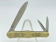 Drittes (Third) Reich Adolf Hitler Signature Nazi SS Brass Whittler w/ OMP Box