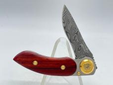 LONE WOLF KNIVES USA LM23290 Ltd. Cocobolo Damascus Paul Presto Folder w/ OMP BOX