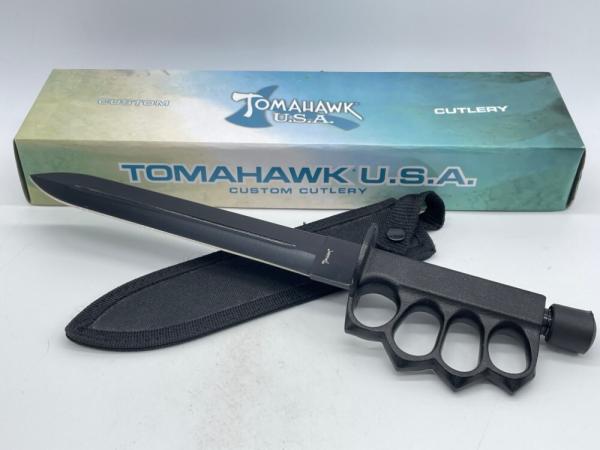 TOMAHAWK USA 17 XL1452 China Black Trench Knife w/ Sheath in OMP Box TOMAHAWK USA 17 XL1452 China Black Trench Knife w/ Sheath in OMP Box