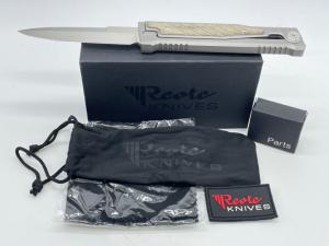 REATE KNIVES EXO Green Micarta Double Edge Spear Point Gravity OTF w/ OMP Box