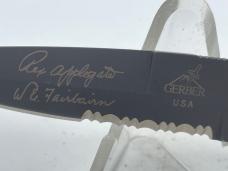 GERBER USA 22-01966 Black Applegate-Fairbairn Half Serrated Covert Auto w/ OMP Box