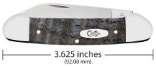 Case XX USA 47496 Canoe Blue Curly Oak Wood Handle 2 Blade Folding Pocket Knife