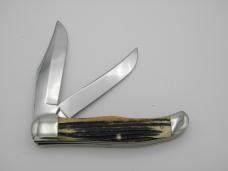 Queen Cutlery Co. #39 Two Blade Folding Hunter in Winterbottom Bone: 5 1/4” closed; 1961