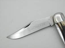 Queen Cutlery Co. #39 Two Blade Folding Hunter in Winterbottom Bone: 5 1/4” closed; 1961
