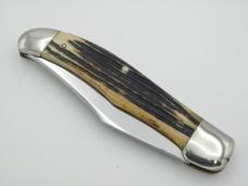 Queen Cutlery Co. #39 Two Blade Folding Hunter in Winterbottom Bone: 5 1/4” closed; 1961