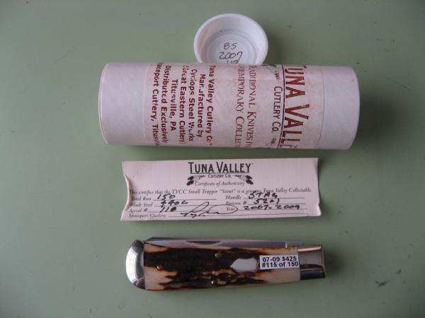 TUNA VALLEY FIRST MODEL 2007-09 TRAPPER BURNT STAG #118 OF 150 TUNA VALLEY FIRST MODEL 2007-09 TRAPPER BURNT STAG #118 OF 150