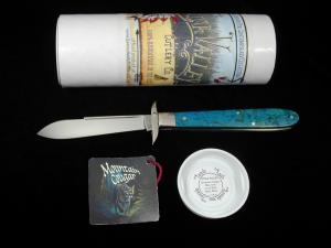 Tuna Valley Cutlery Blue Arctic Curly Birch Mountain Cougar Swing Guard Knife 1 of 11 COA Made USA