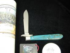Tuna Valley Cutlery Blue Arctic Curly Birch Mountain Cougar Swing Guard Knife 1 of 11 COA Made USA