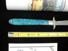 Tuna Valley Cutlery Blue Arctic Curly Birch Mountain Cougar Swing Guard Knife 1 of 11 COA Made USA