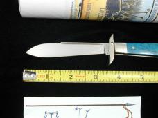 Tuna Valley Cutlery Blue Arctic Curly Birch Mountain Cougar Swing Guard Knife 1 of 11 COA Made USA