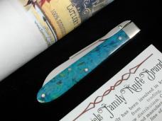 Tuna Valley Cutlery Blue Arctic Curly Birch Mountain Cougar Swing Guard Knife 1 of 11 COA Made USA