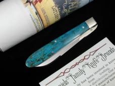 Tuna Valley Cutlery Blue Arctic Curly Birch Mountain Cougar Swing Guard Knife 1 of 11 COA Made USA