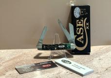 CASE XX KNIVES MEDIUM STOCKMAN GREEN KENTUCKY BLUEGRASS BONE 6318 SS