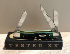 CASE XX KNIVES MEDIUM STOCKMAN GREEN KENTUCKY BLUEGRASS BONE 6318 SS