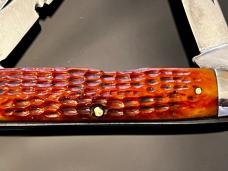 Rare Vintage CASE XX 1940~1950 Big Cigar 6394-1/2 Long Pull Red Bone 4-1/2” Beautiful Knife EXCELNT+