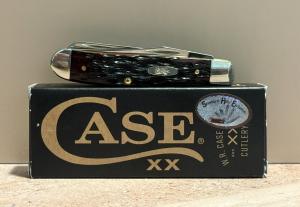 2024 Case xx Crimson Red Bone Peach Seed Jig Mini Trapper New in Box.