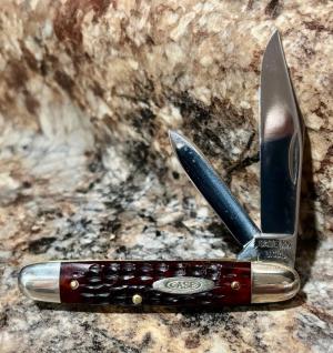 Case XX USA 1998 61549L Green Bone Pocket Worn Copperlock Knife in Box